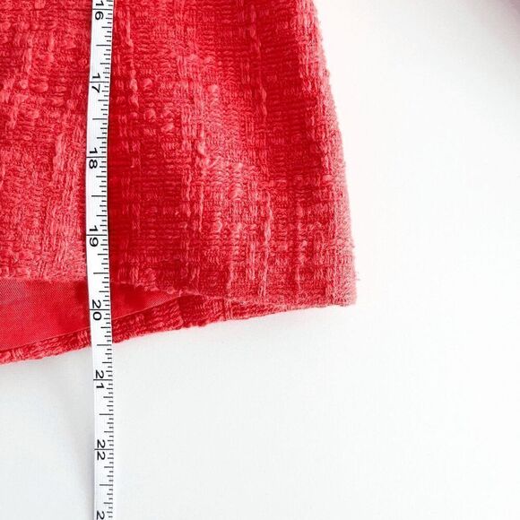 Banana Republic Women's Pockets Collared Tweed Blazer Jacket Red Coral Size 4 - Picture 5 of 8